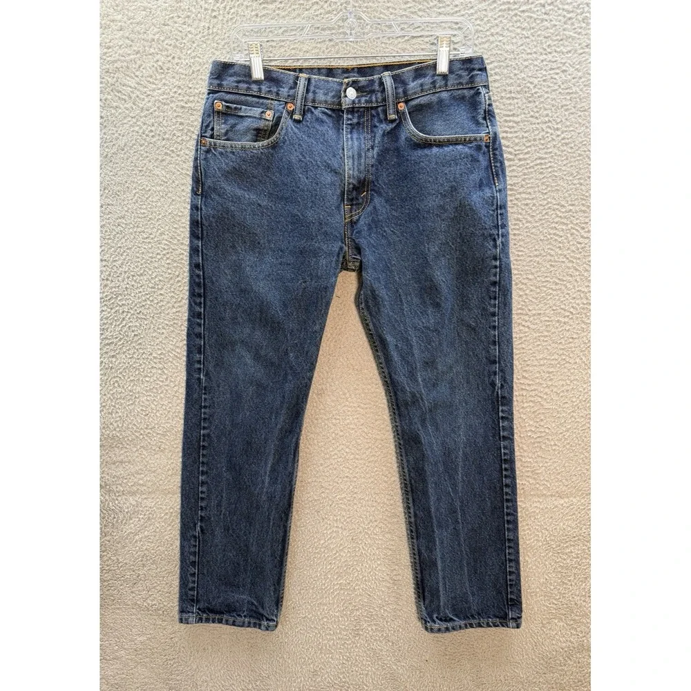 Levis 505 Jeans Mens 32x30 Blue Denim Straight Fit Workwear‎ Grunge Skater